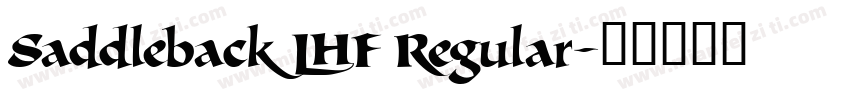 Saddleback LHF Regular字体转换